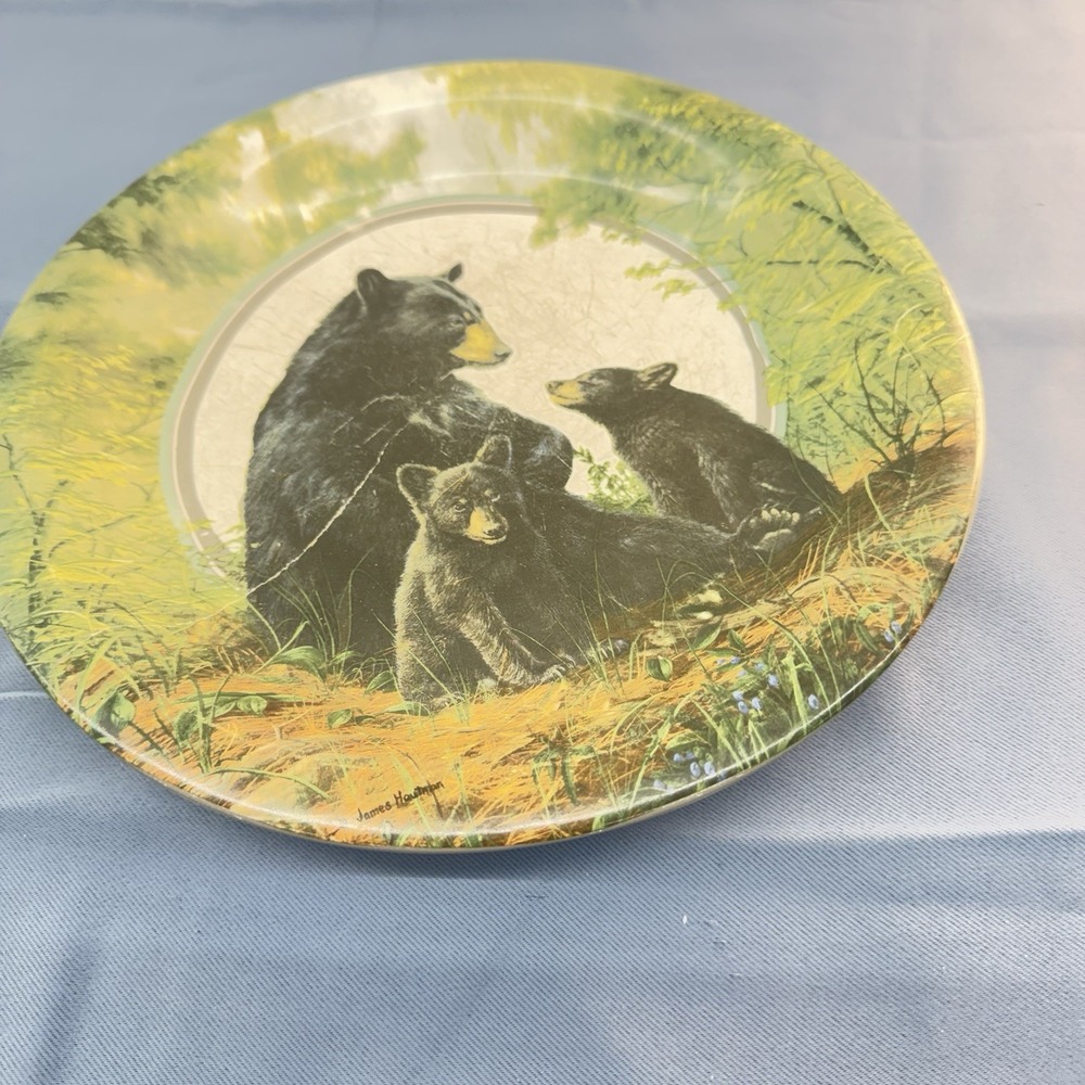 Cabelas Black Bear Family Dinner Plate 11" Set Of 2